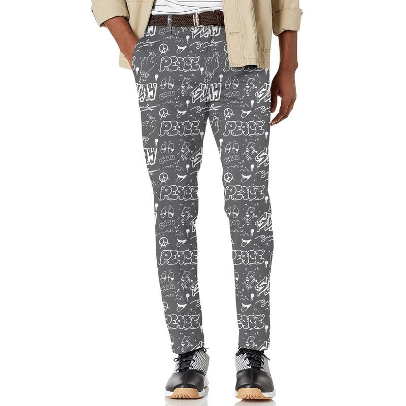Men’s Gray Slay Peace Stretch Golf Pants