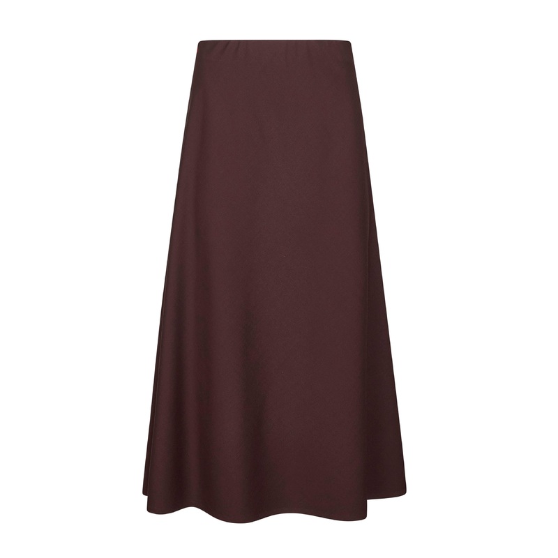 Burgundy twill Flute skirt|38|40|42|44