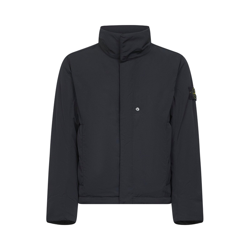 Black micro twill padded jacket