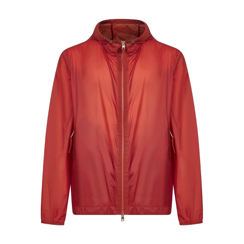 Orange Hamlin hooded windbreaker