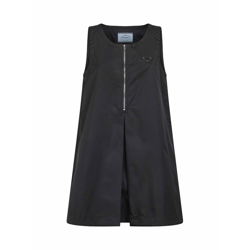 Black Re-Nylon mini dress|38|40|42