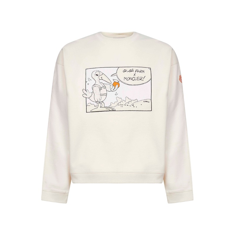 Ivory cotton Moncler x Gilga Farm sweatshirt