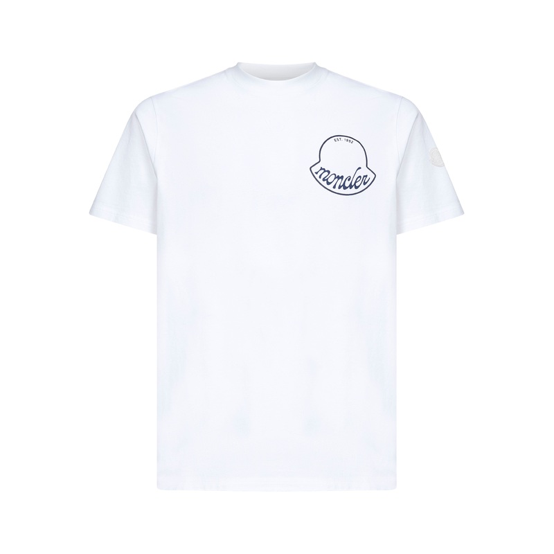 White cotton logo T-shirt|S|M|L|XL|XXL