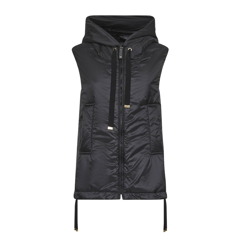 Black GREENGO padded hooded vest
