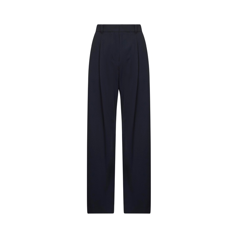 Blue crpe wool twill SIRI trousers