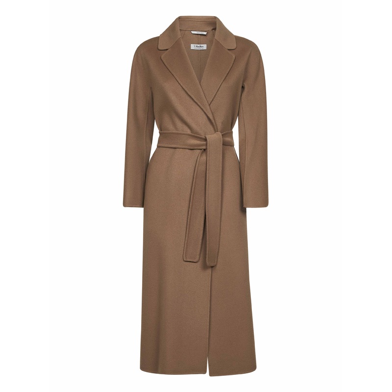 Camel double broadcloth ESTURIA robe coat