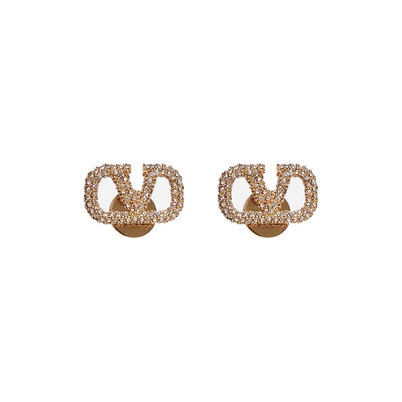 Gold VLogo Signature earrings|PZ