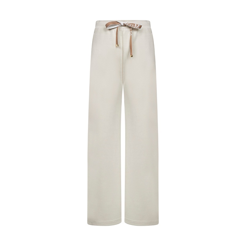 Ivory jersey POTENZA jogging trousers