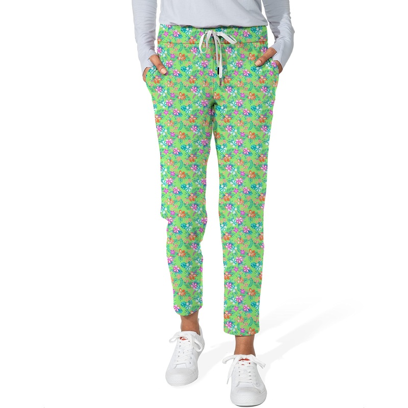 Vibrant Blossom-Women’s 7/8 Stretch Ankle Golf Pants