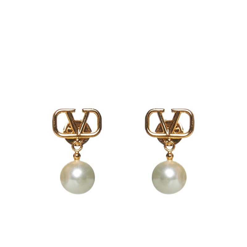 VLogo Signature Earrings with Swarovski Pearls