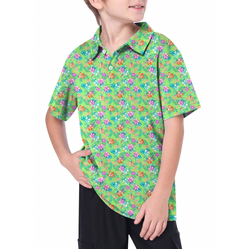 Youth Vibrant Blossom Golf Polo