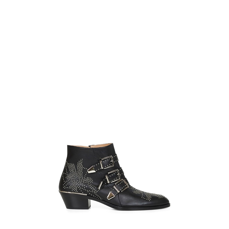 Black nappa leather Susanna ankle boots