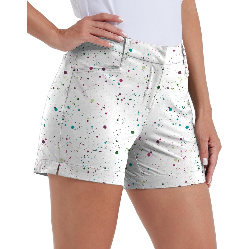 Colorful bubbles Own Logo 4.5/7/10 Golf Shorts Quick-Drying Woman Outdoor Casual Shorts With Pockets Waterproof