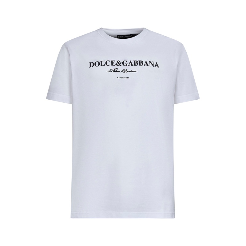 White cotton Flock print T-shirt