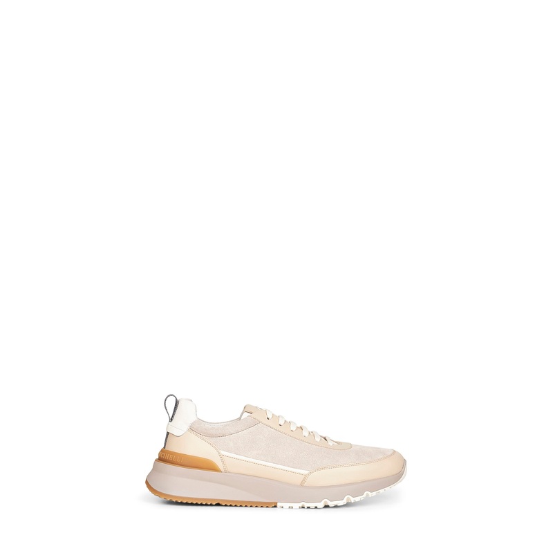 Beige washed suede Runners|39|40|41|42|43|44|45