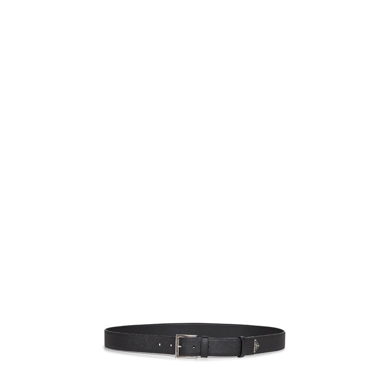 Black Saffiano leather belt|90|95|100|105