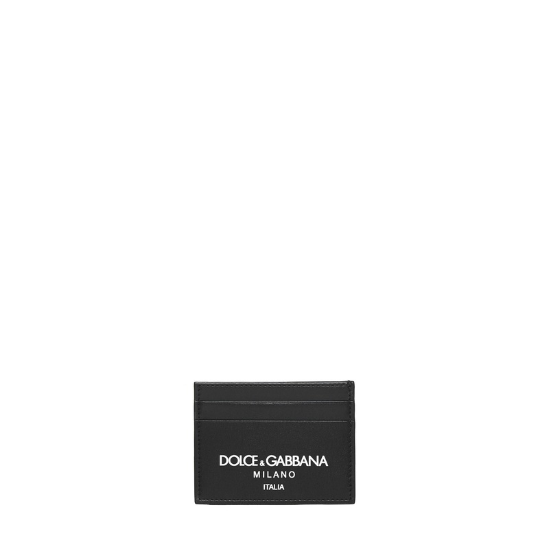 Logo leather card holder|PZ