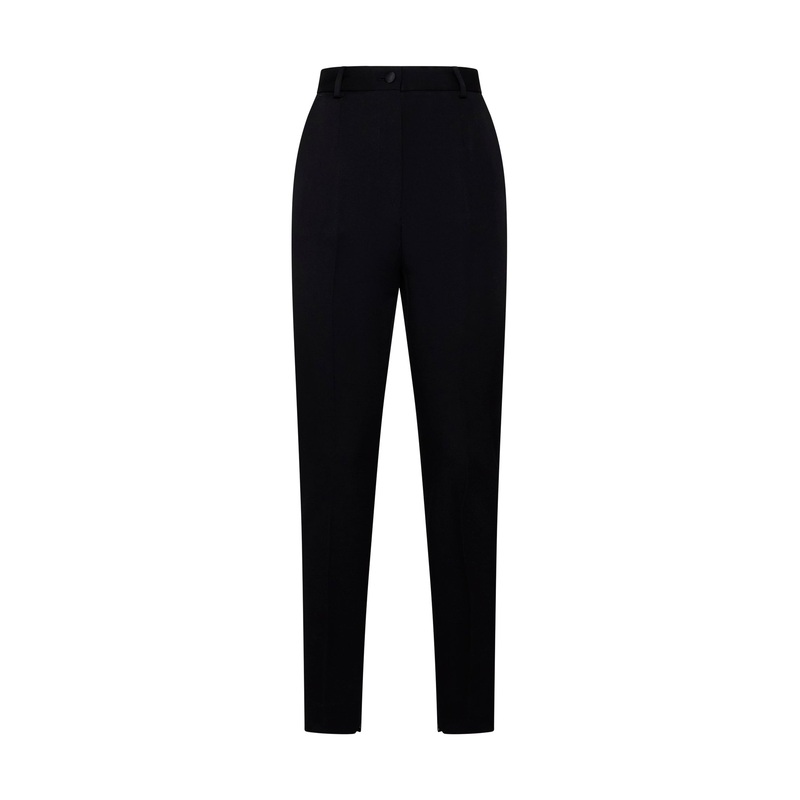 Stretch wool and silk trousers