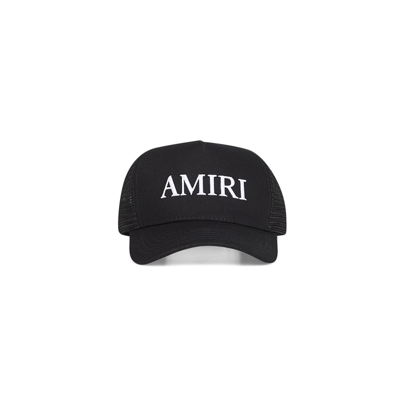 Black AMIRI Core Logo trucker hat