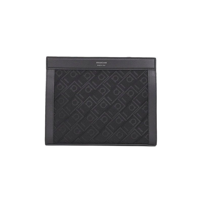 Black Ferragamo Monogram pouch