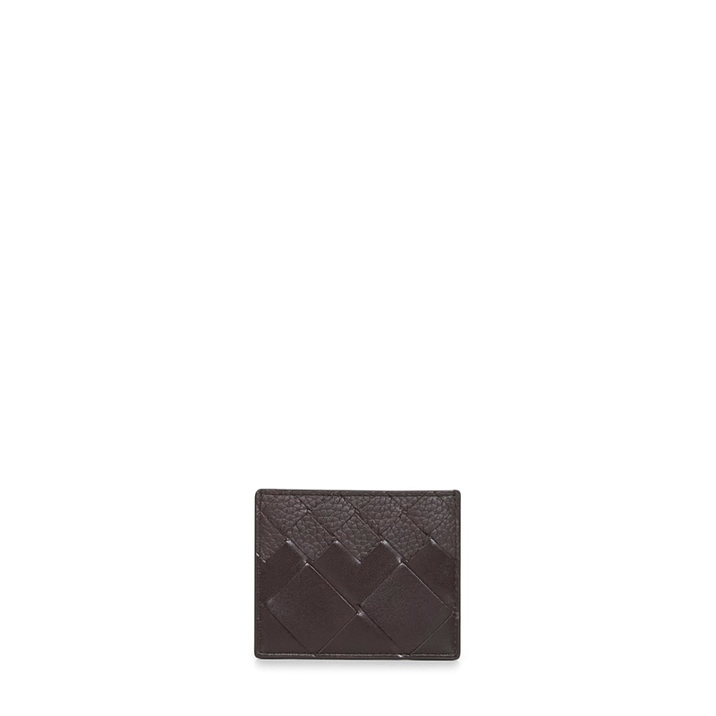 Brown Intrecciato credit card case