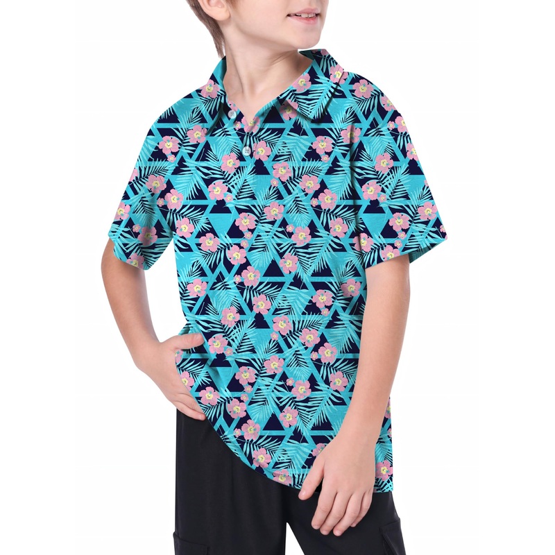 Youth Tropical Bloom Golf Polo