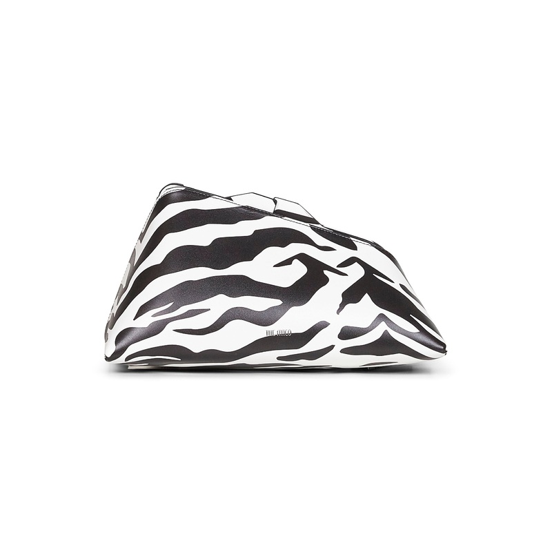 Black and white 8.30PM oversized clutch bag