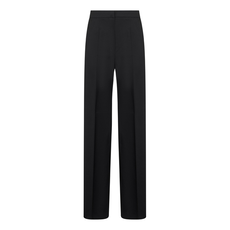 Black light wool FERNET straight trousers