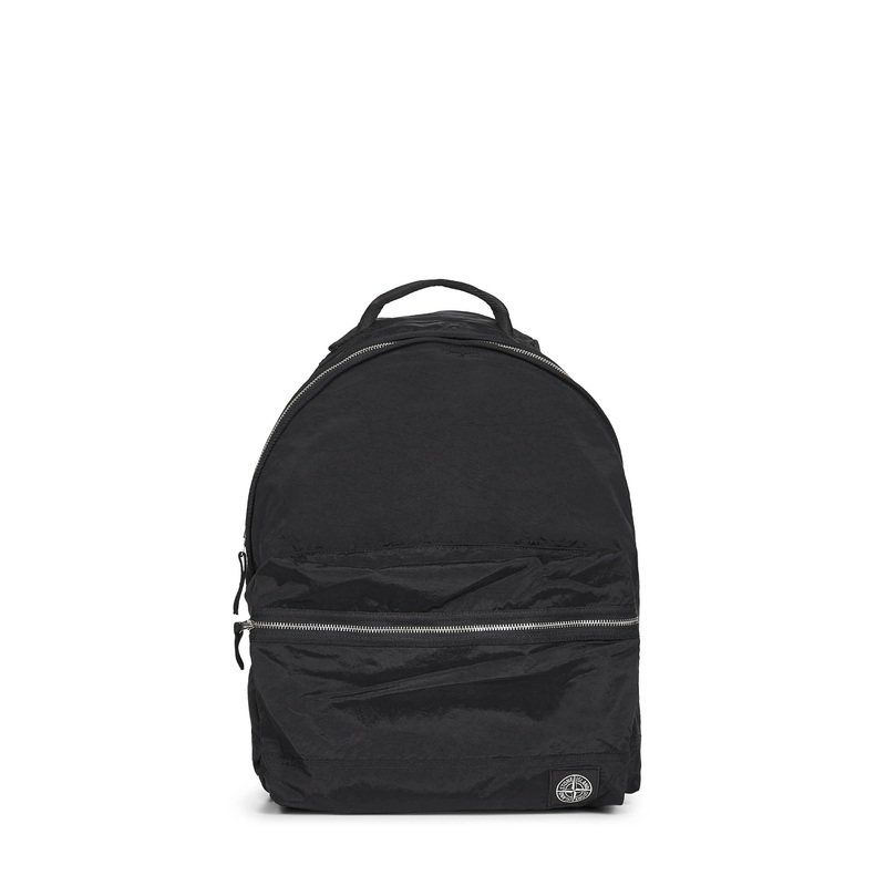 Black Nylon Metal backpack|PZ