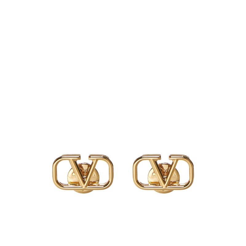 VLogo Signature Earrings in Gold-Tone Metal