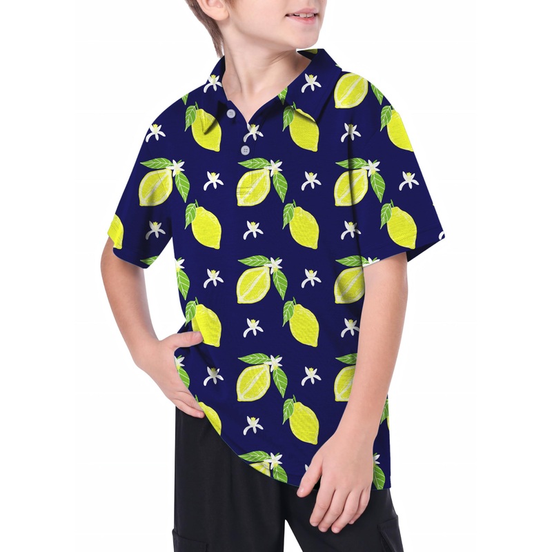 Youth Zesty lemon Golf Polo|8Y|10Y|11Y|12Y|13Y|14Y|16Y