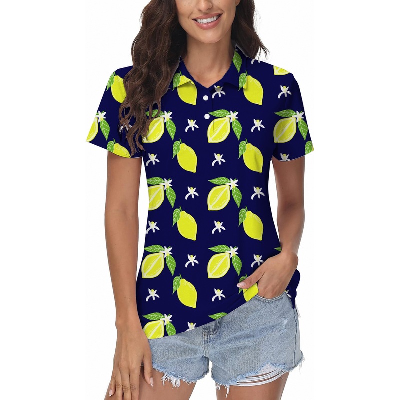 Zesty lemon Women’s Golf Polo|XS|S|M|L|XL|2XL|3XL|4XL|5XL|6XL
