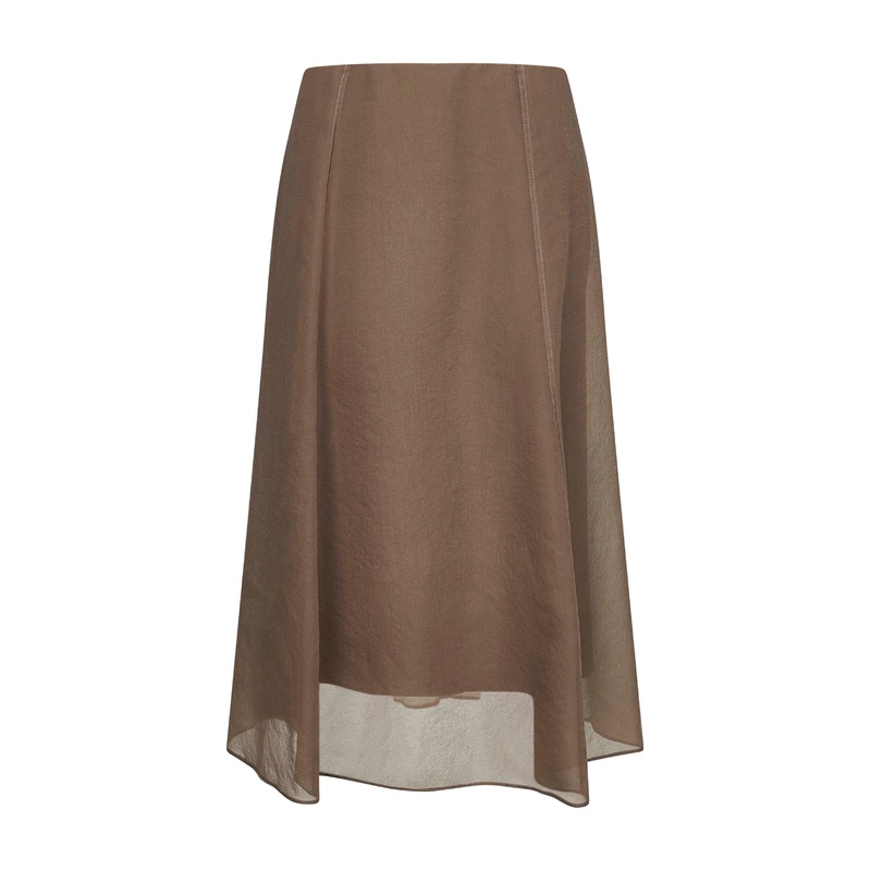 Clay Crispy silk Circle skirt|38|40|42|44