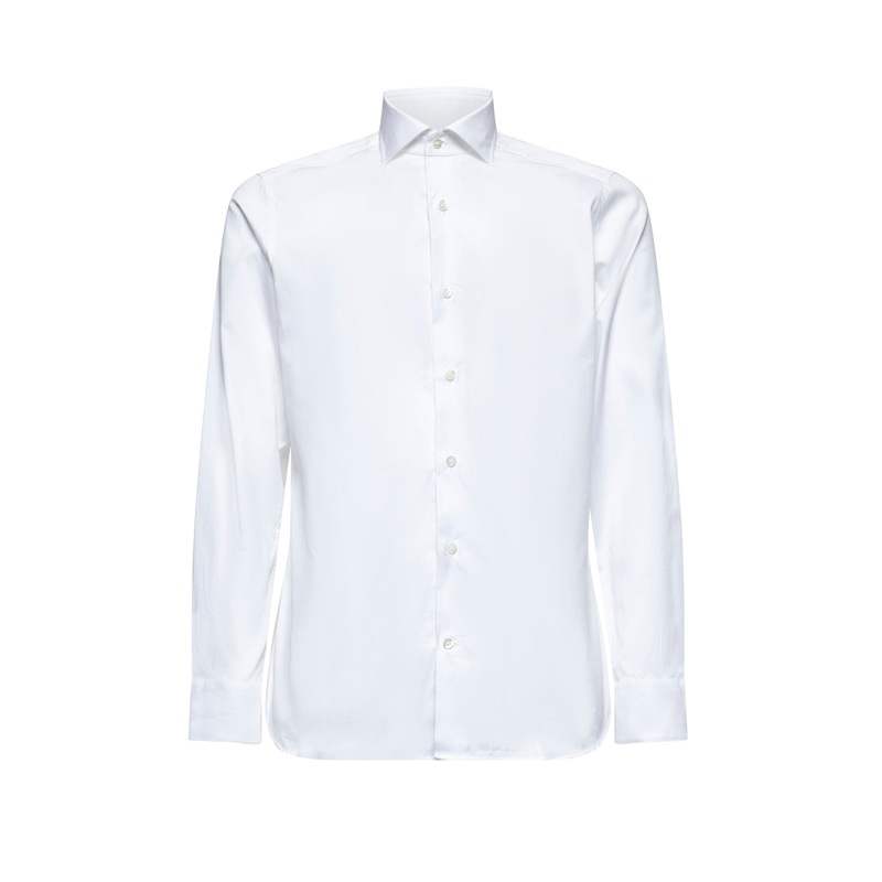 White cotton classic shirt|38|39|40|41|42|43