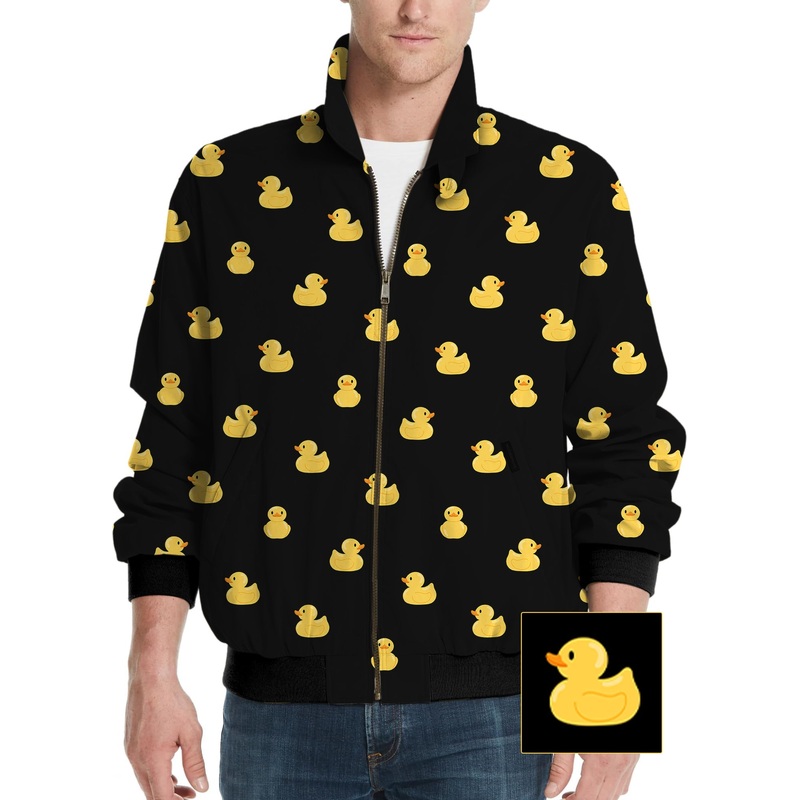 Yellow Rubber Duck Custom The Background Color Men’s Golf Windbreaker Light Jacket