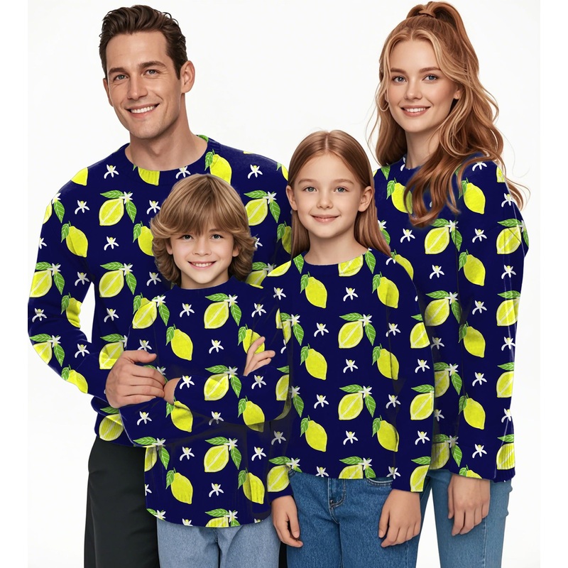 Zesty lemon Crewneck Pullover Ugly Sweater Men Women boy girl family