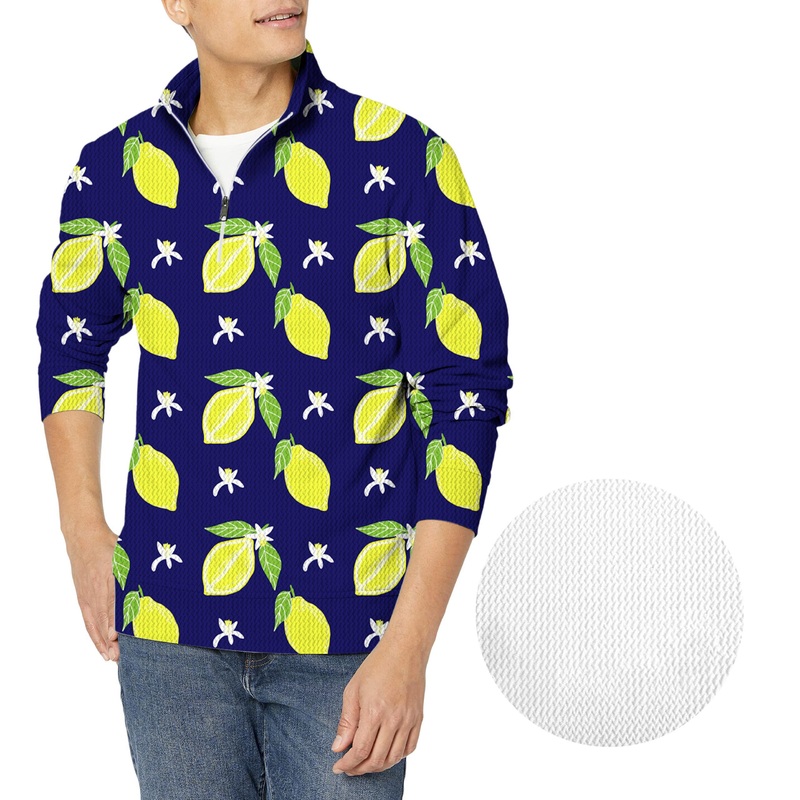 Zesty lemon-Men’s Golf Waffle Zipper Pullover