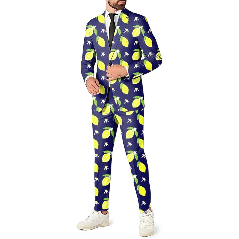 Zesty lemon Men’s Party Costumes-Theme Party 2 or 3pcs Suit set-Blazer Pants & Vest
