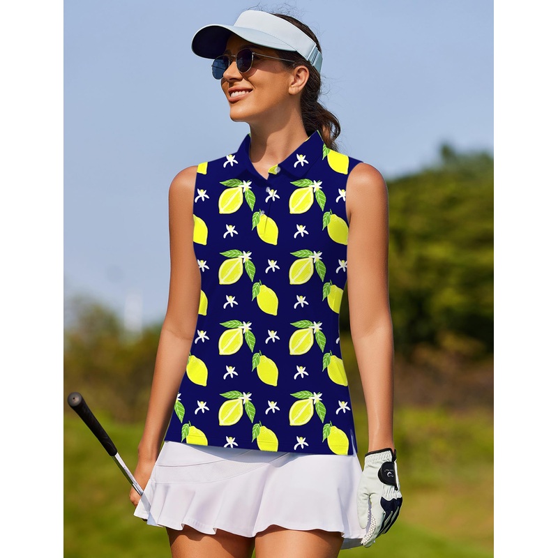 Zesty lemon-Women’s golf Sleeveless shirt