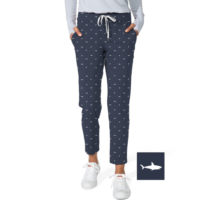 White Shark and Fi Custom The Background Color Women’s 7/8 Stretch Ankle Golf Pants