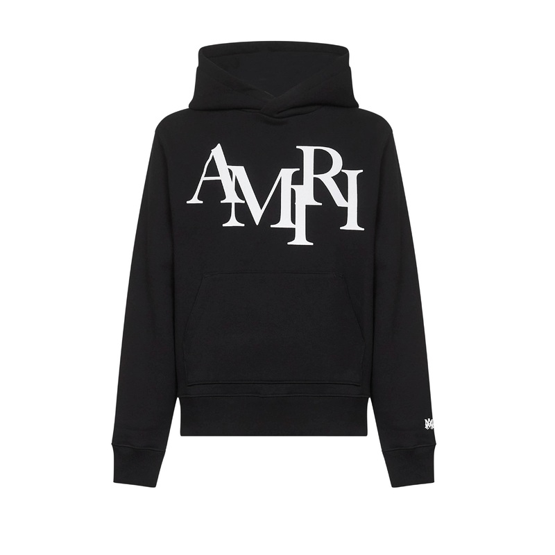 Black AMIRI Staggered Logo hoodie
