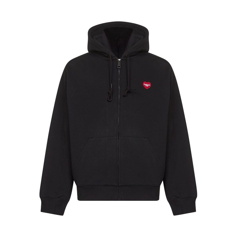 Black Hooded Heart II Hartt zip-up hoodie