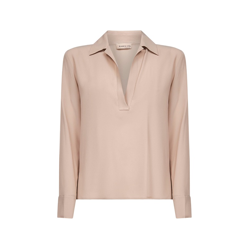 Beige silk blend Toles blouse|40|42|44|46|48