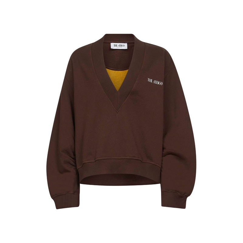 Brown American double fleece sweatshirt