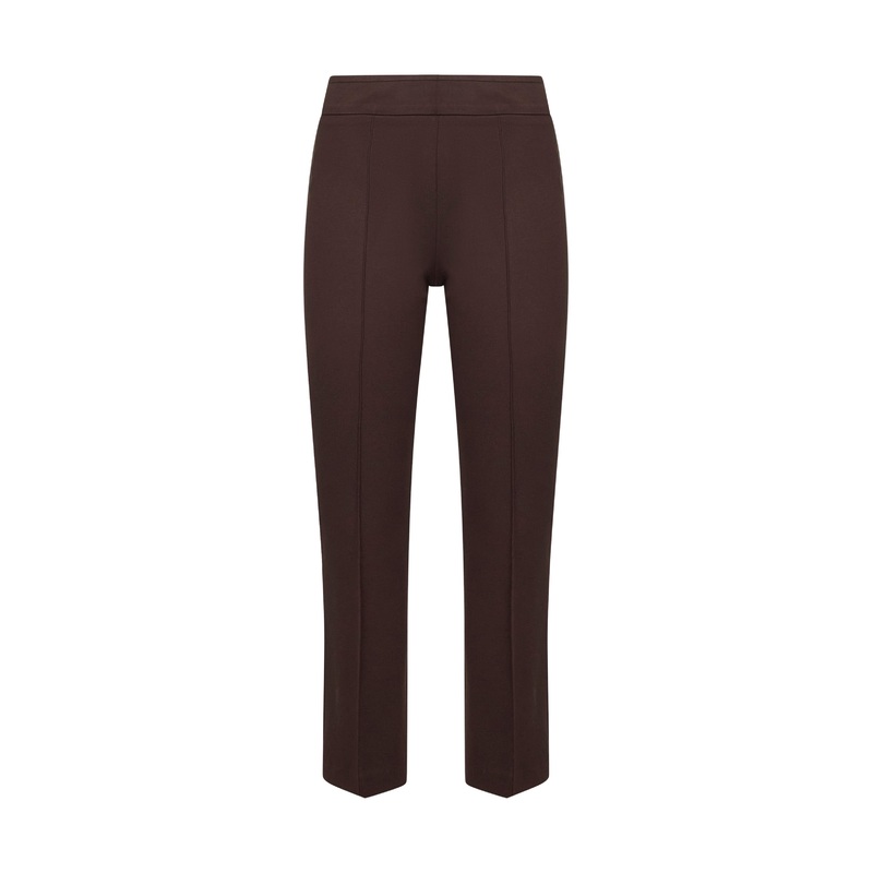 Coffee stretch jersey Pioppo trumpet trousers