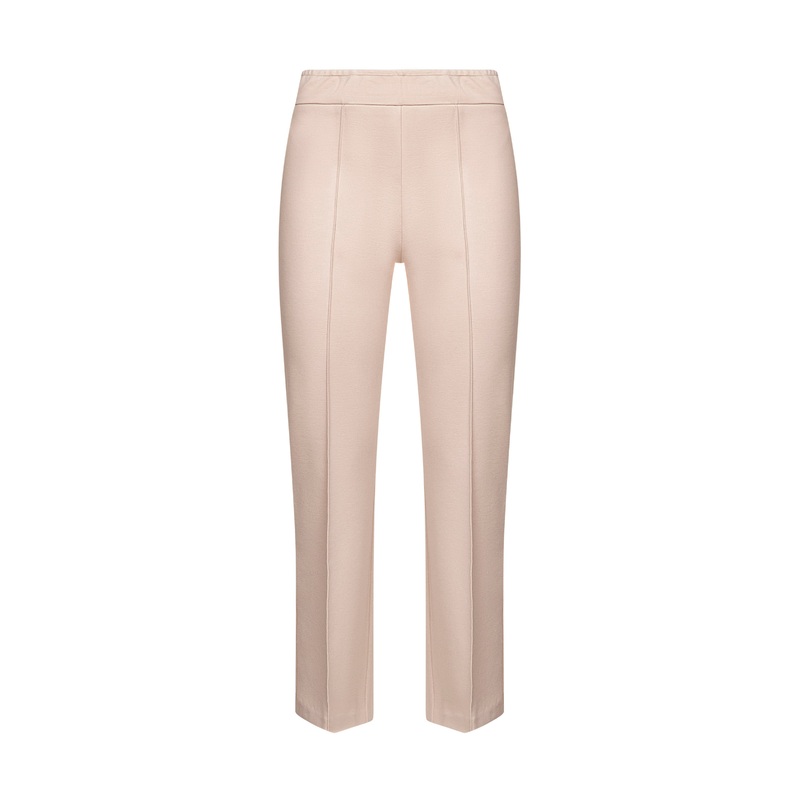 Cream stretch jersey Pioppo trumpet trousers