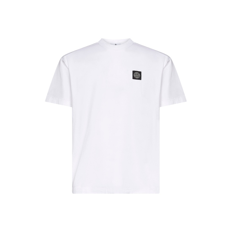 White jersey Compass patch T-shirt