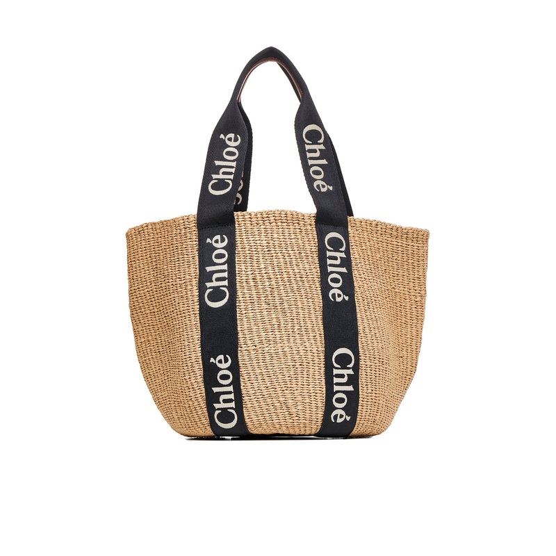 Beige Woody large tote bag|PZ