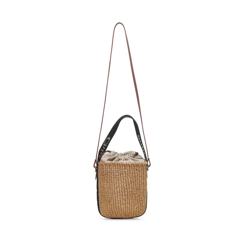 Beige Woody small tote bag|PZ