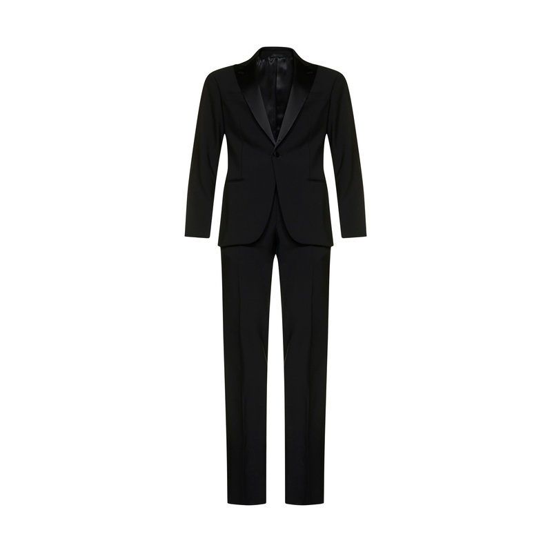 Black wool Icon Soho tuxedo suit